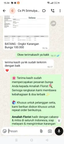 Testimonial Papan Bunga metro